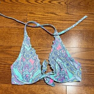 5/$25 Victoria's Secret 34D Paisley Bikini Top - Blue, Pink, Yellow